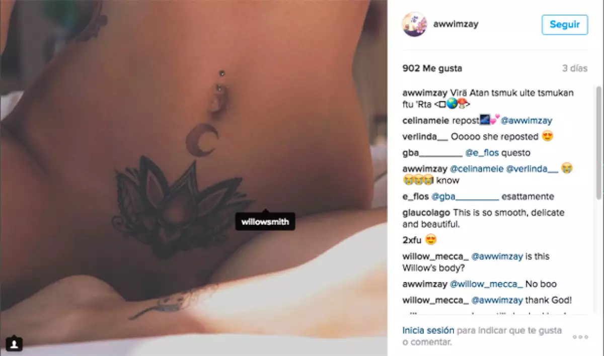 Esta es la foto que podría comprobar la teoría de sus fans, pues ella le dio repost a esta foto, que se supone, es la original.