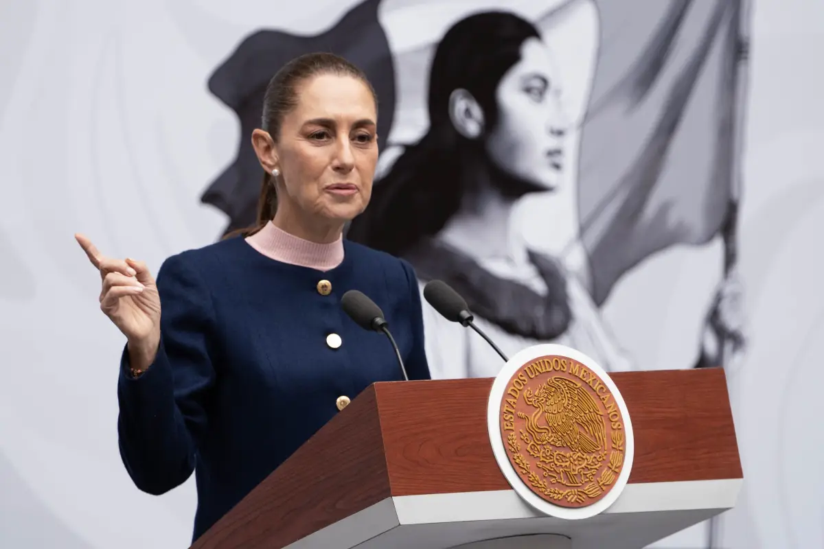 La presidenta Claudia Sheinbaum durante la conferencia mañanera del pasado 20 de agosto.