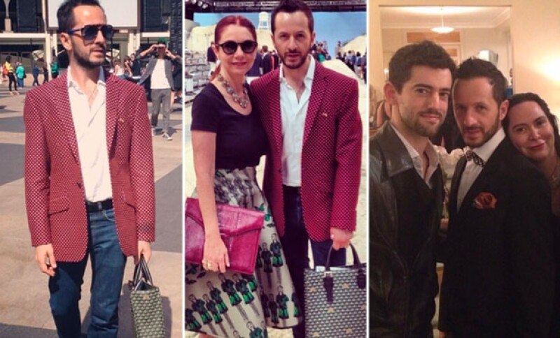 Óscar Madrazo ha asistido a las pasarelas más exclusivas del Fashion Week. Lisette Trepaud y Óscar Madrazo. Luis Gerardo Méndez, Óscar Madrazo y la estilista Alexa Rodulfo.
