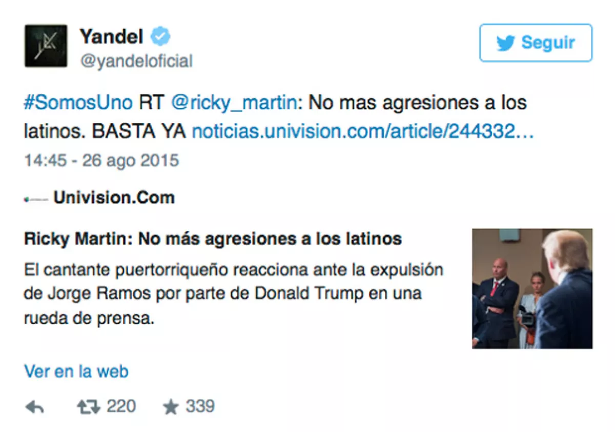 El intérprete Puertorriqueño se unió a su compatriota.