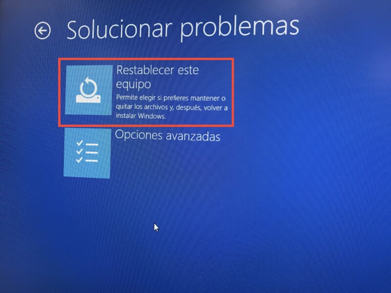 Formatear Windows 10