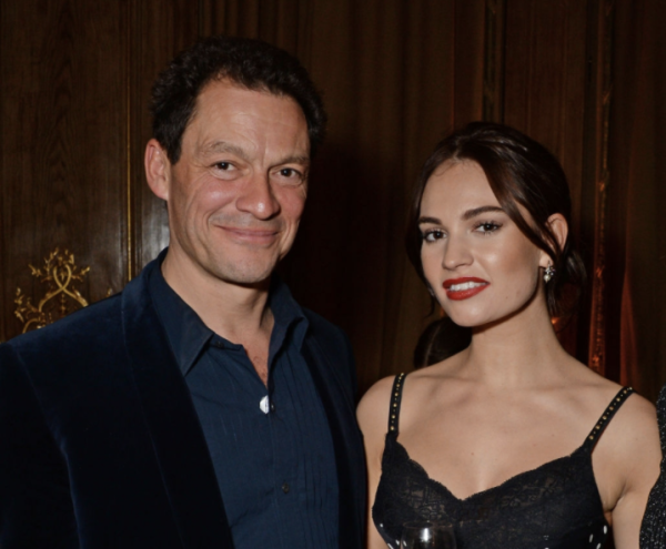 Dominic West y Lily James