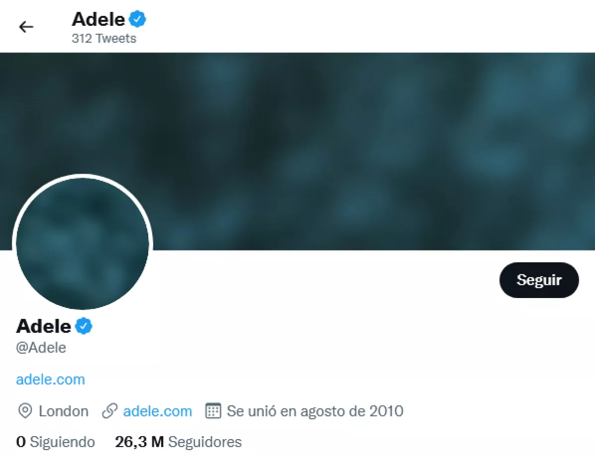 Twitter de Adele