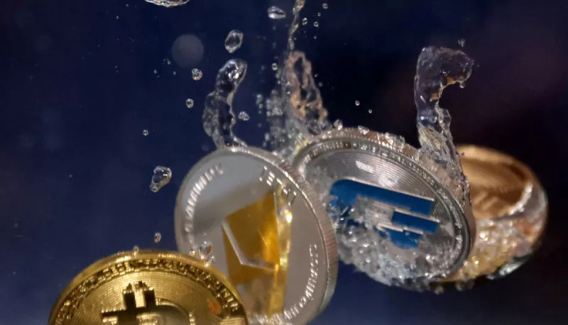 gráfico financiero en picada