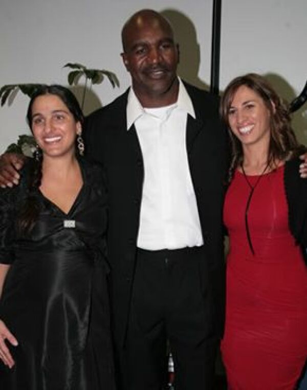 Soumaya Slim, Evander Holyfield y Joanna Slim.