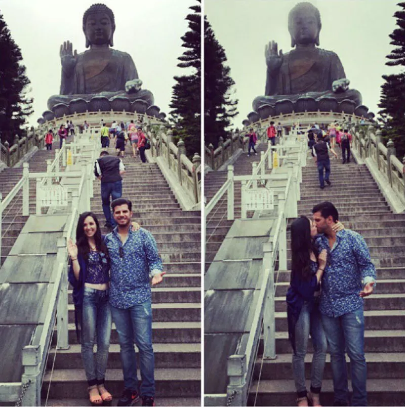 La recién casada actriz y su esposo Héctor Salazar emprendieron un romántico viaje que los llevará durante casi un mes por diversos destinos de Asia como Hong Kong y Tokio.