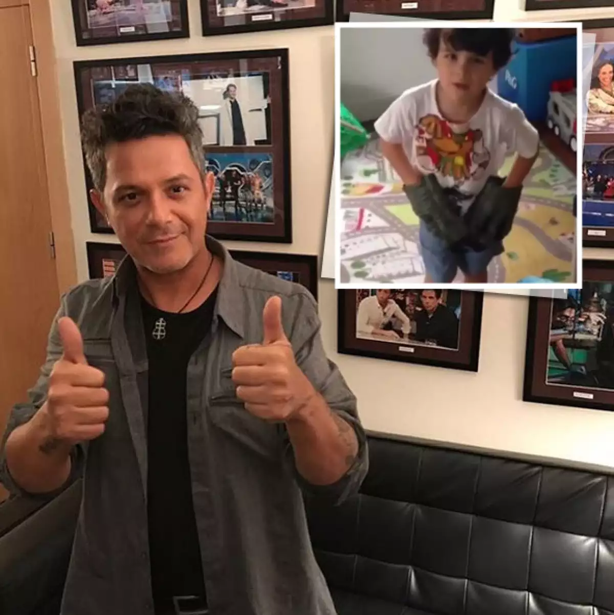 Alejandro Sanz y su hijo Dylan