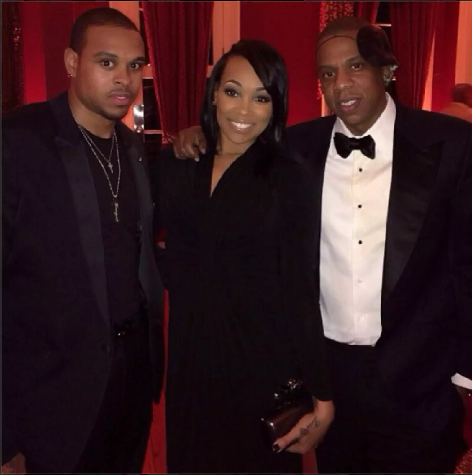 Jay Z posó junto a Shannon Brown, estrella de la NBA y su esposa Monica.
