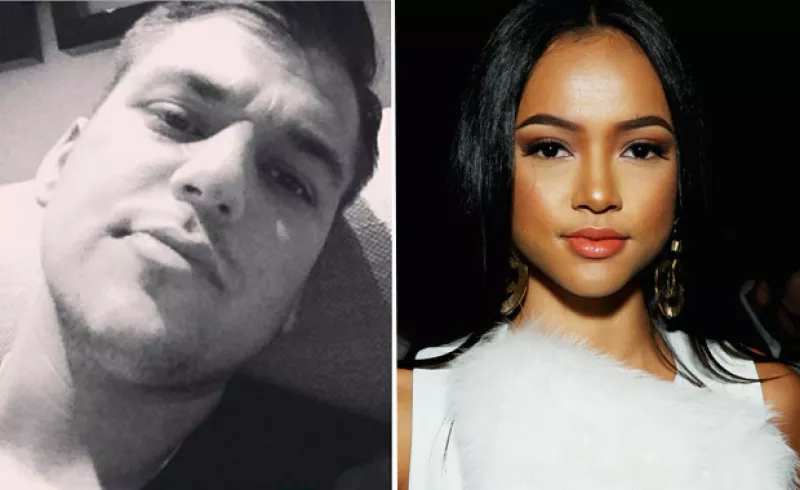 El menor de la familia Kardashian compartió en Instagram una captura de pantalla de su conversación con Karrueche Tran, ex novia del rapero.