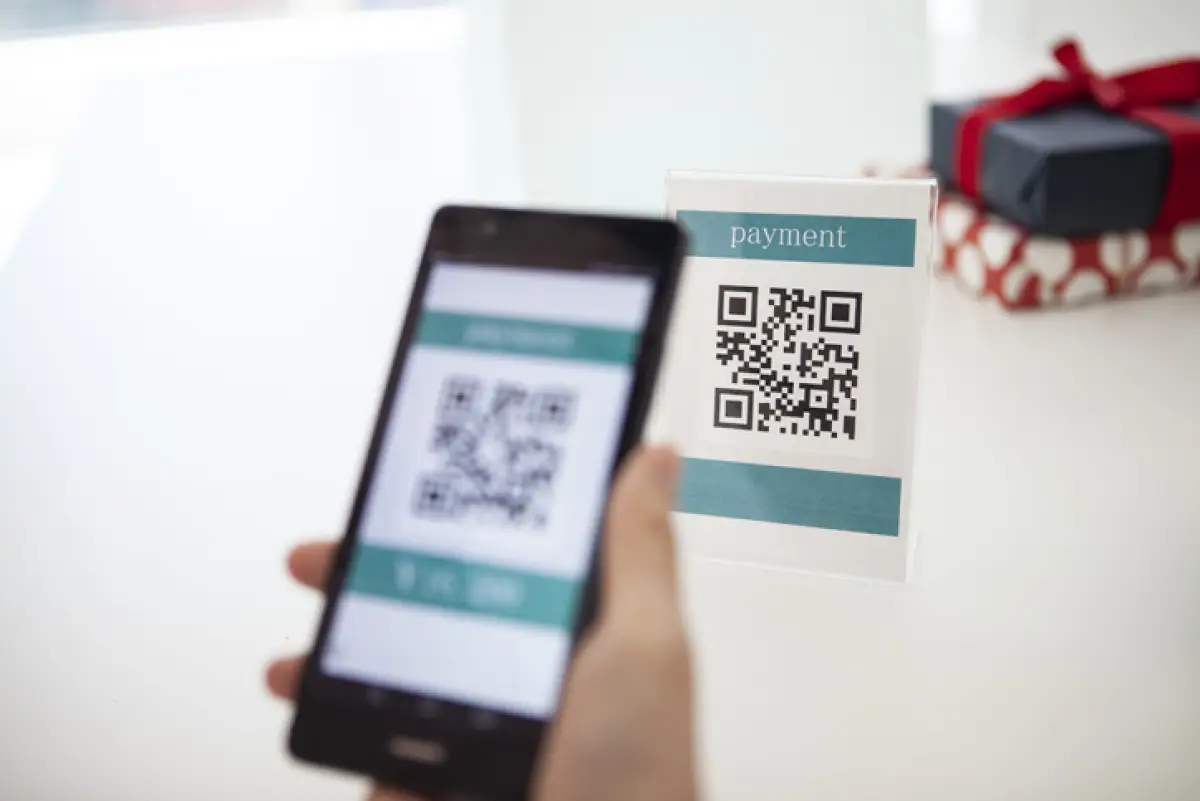 Electronic settlement with bar code reader