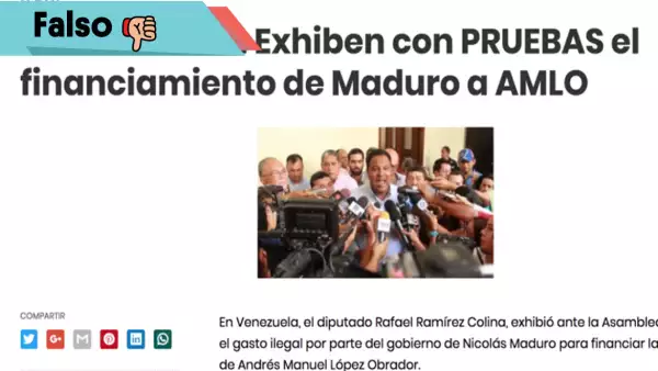 El #falso comunicado que revela el apoyo de Maduro a AMLO