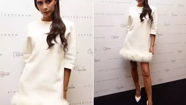 La ex-integrante de las Spice Girls presentó su nueva colección en Singapur y se presentó vestida en uno de sus diseños, el cual cuestiona su sentido de la moda y la estética de la temporada.