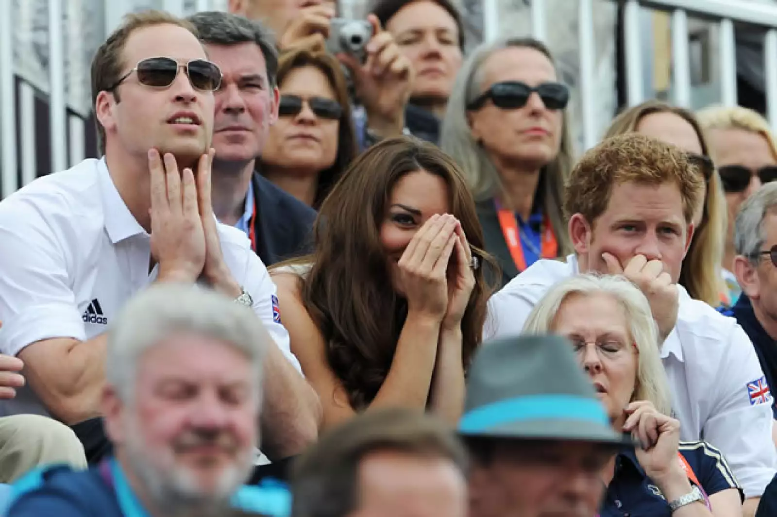 Guillermo, Kate y Enrique no ocultaban sus nervios.