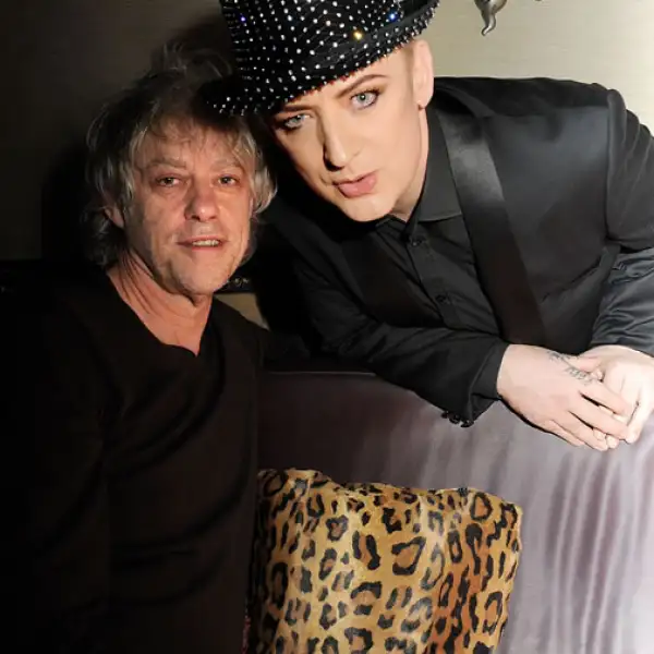 Boy George con Bob Geldof.
