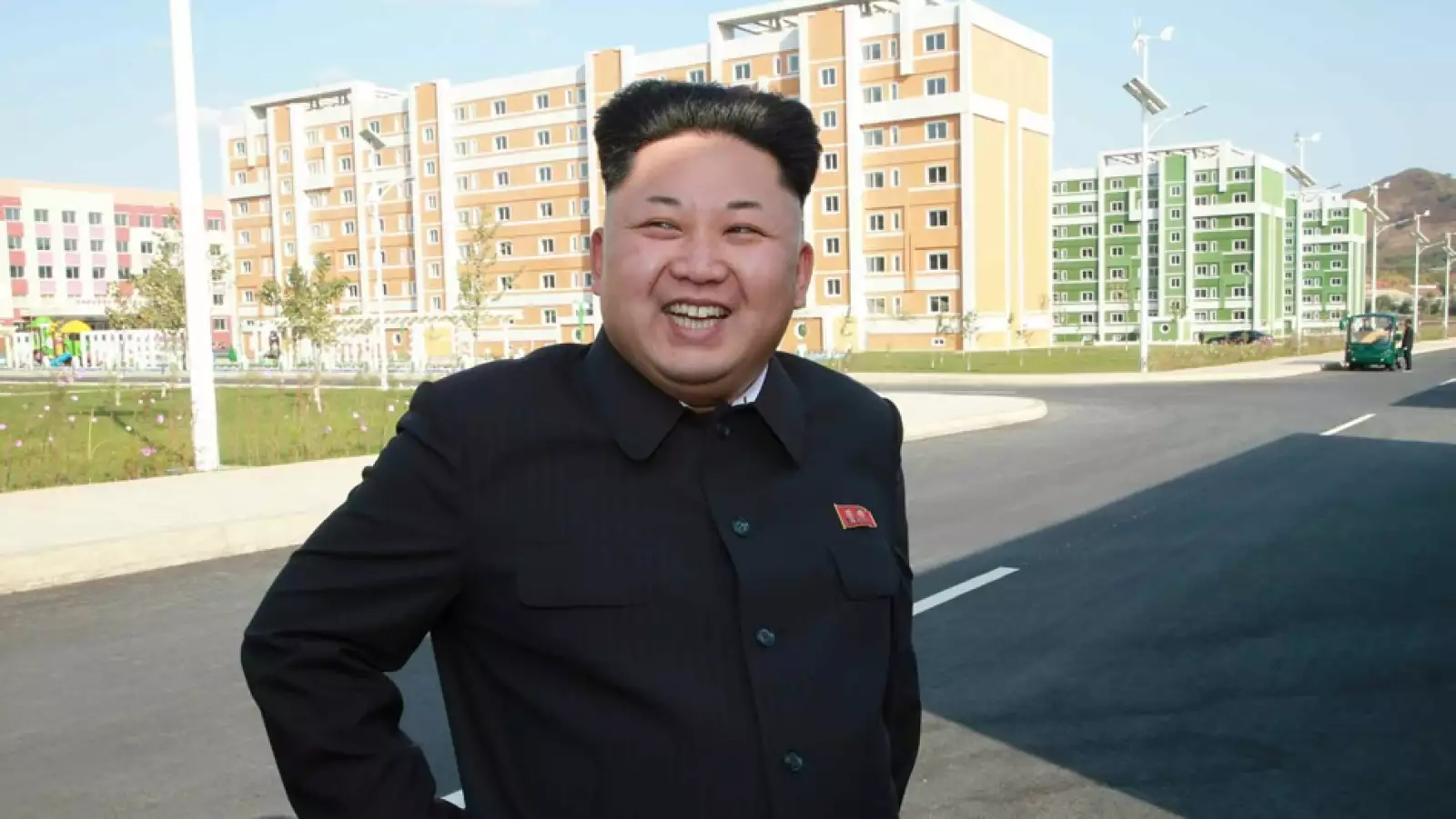 Kim Jong Un sonriente
