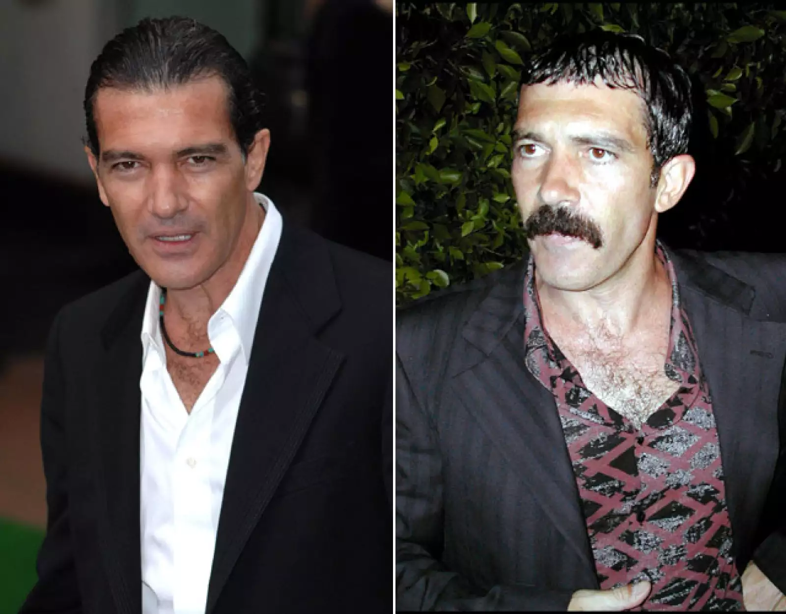 No es frecuente ver a Antonio Banderas con bigote.