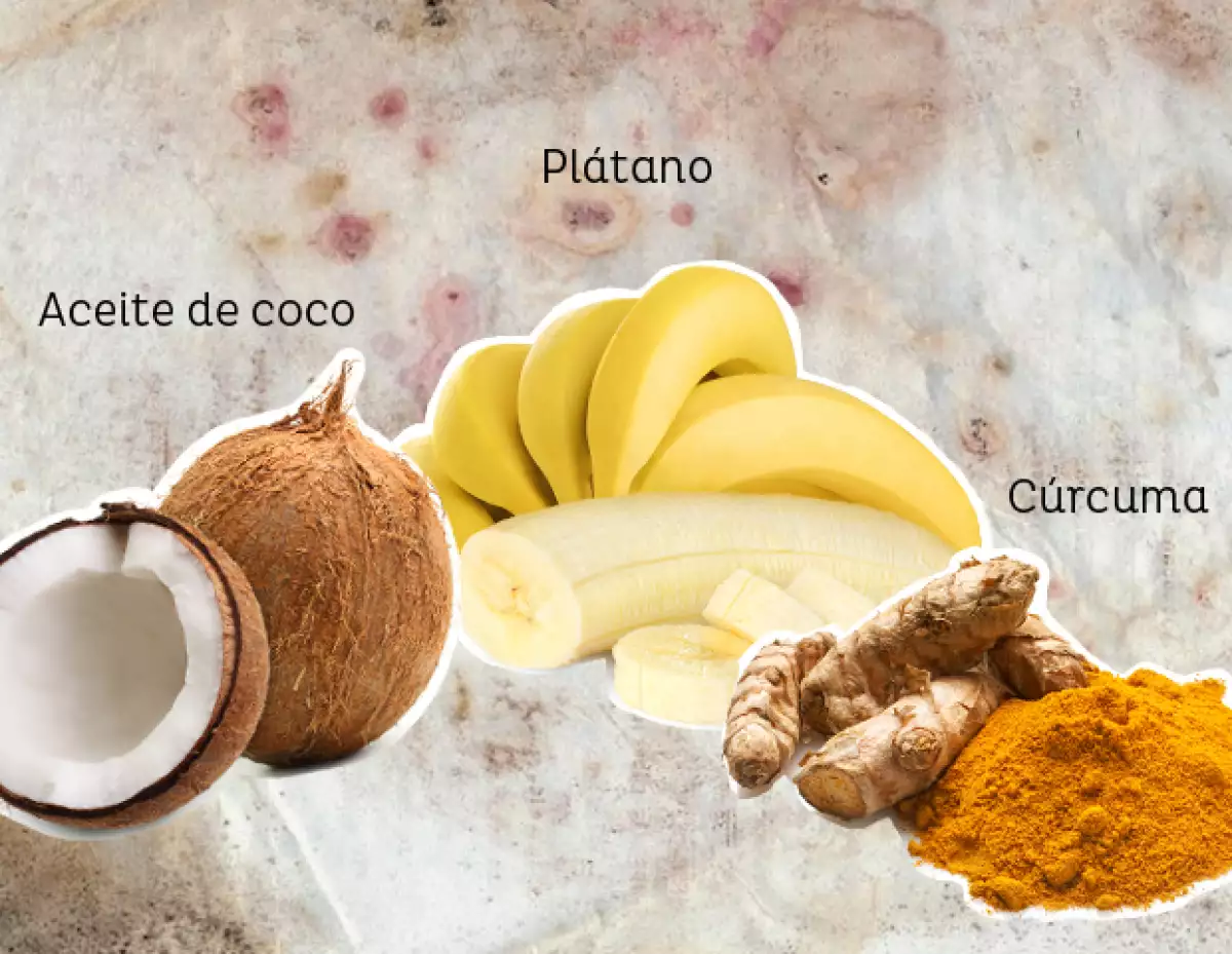 Mascarilla de aceite de coco para desinflamar la piel.