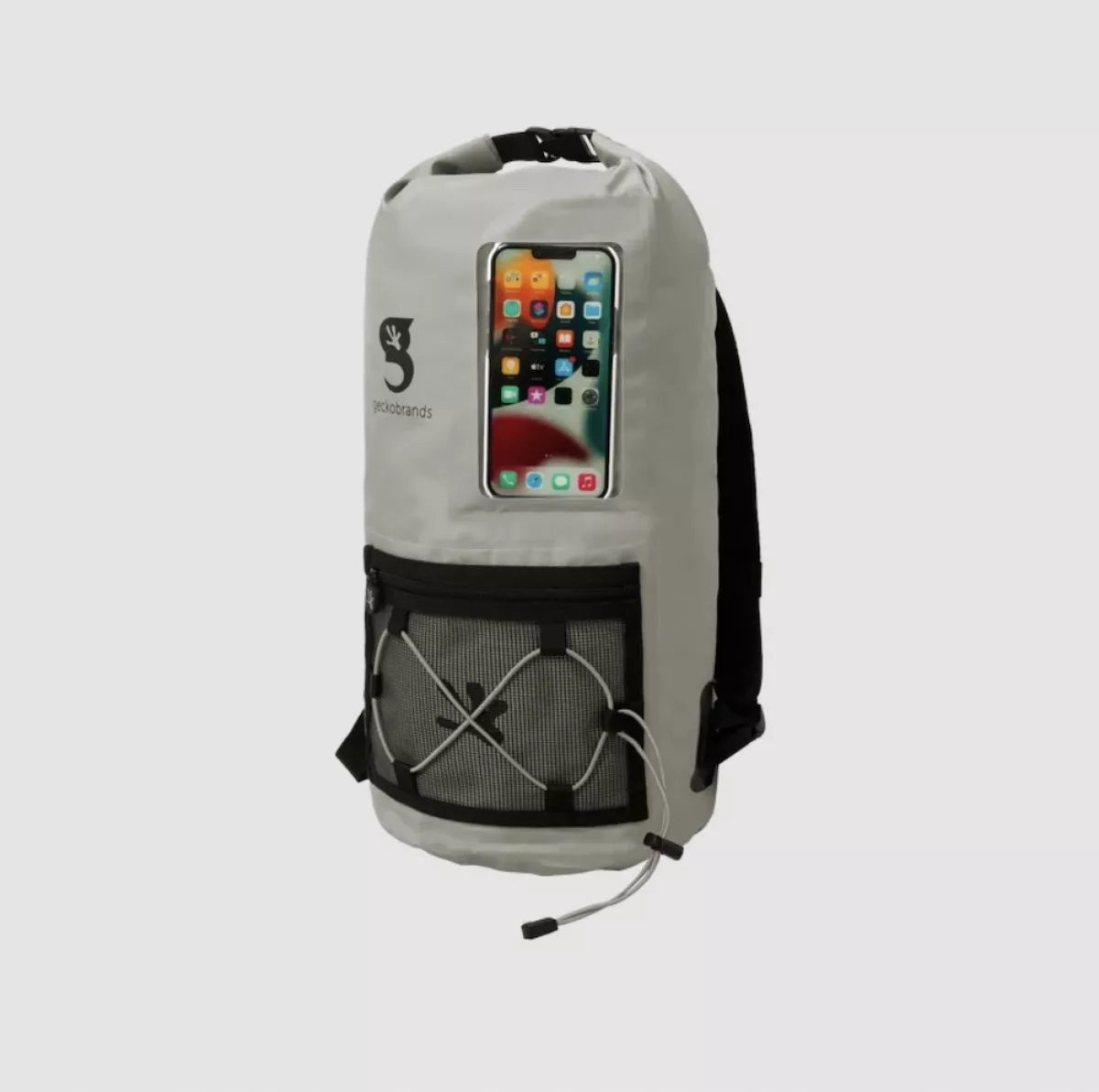 mochila gris de geckrobrands