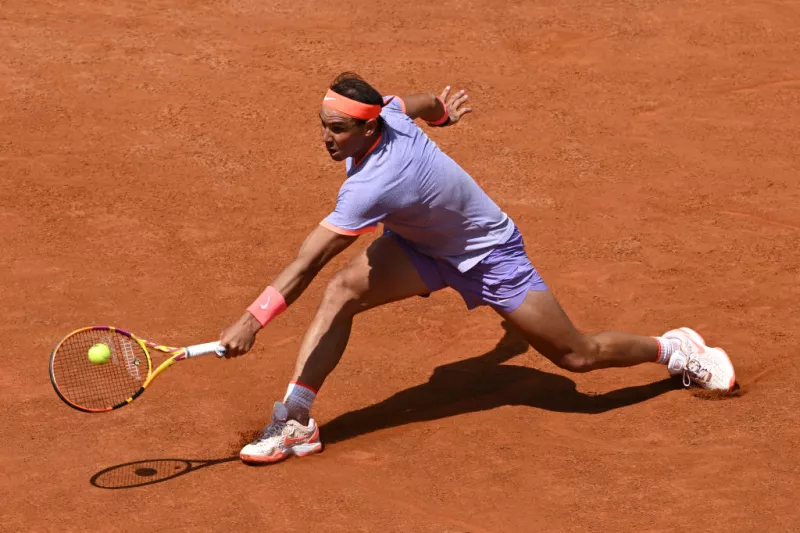 rafael nadal en su entrenamiento del roland garros 2024