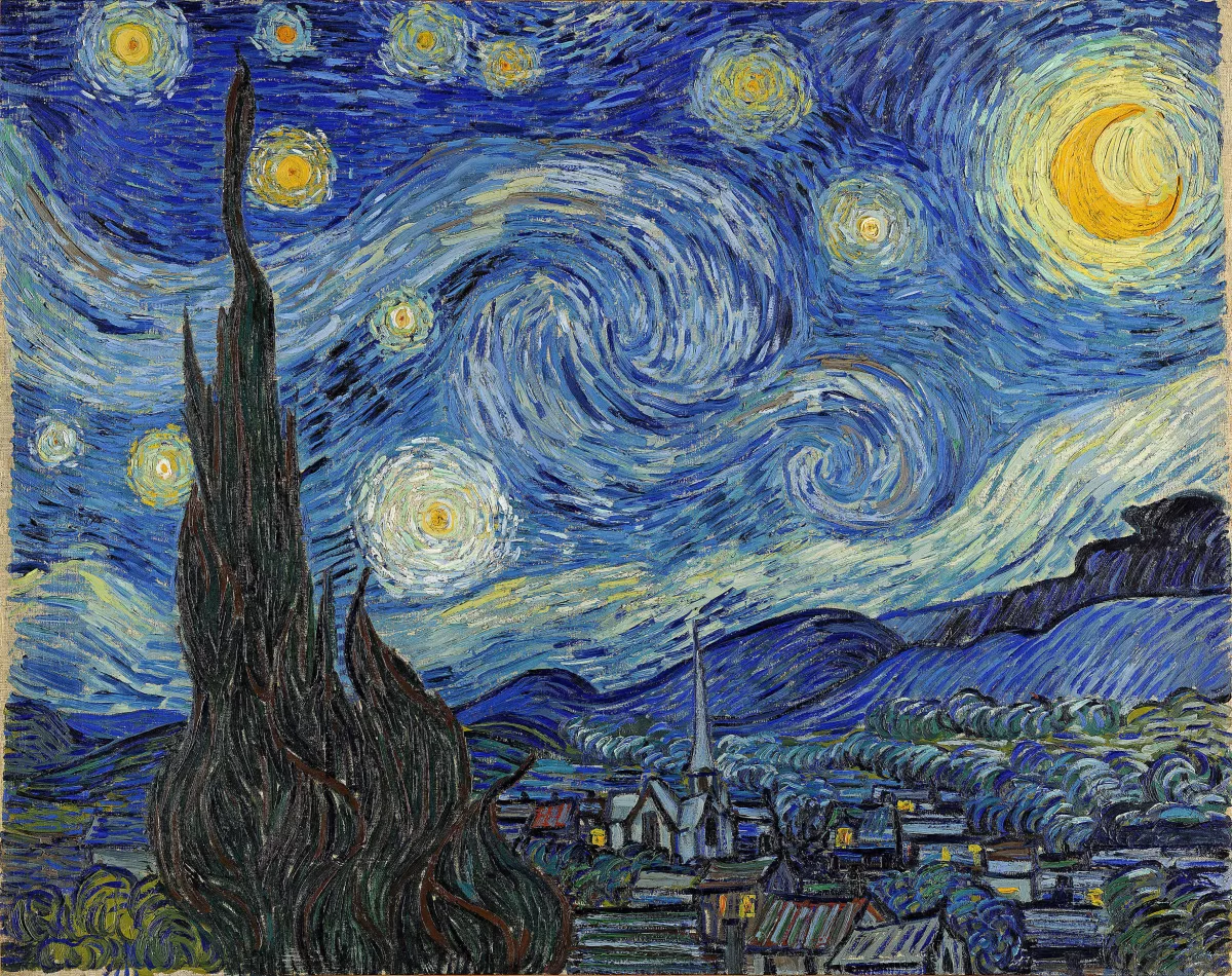 The Starry Night, June 1889 (oil on canvas)
