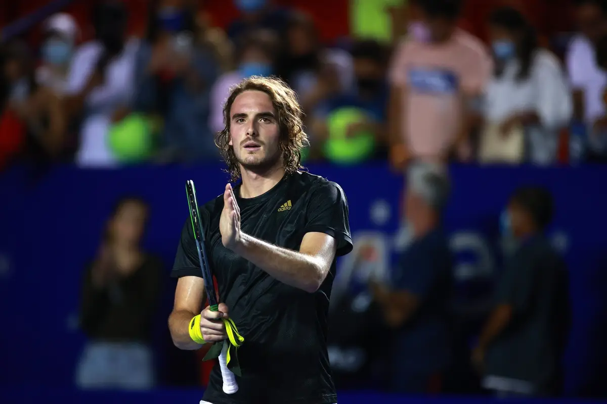 Stefanos Tsitsipas en el Abierto Mexicano de Tenis