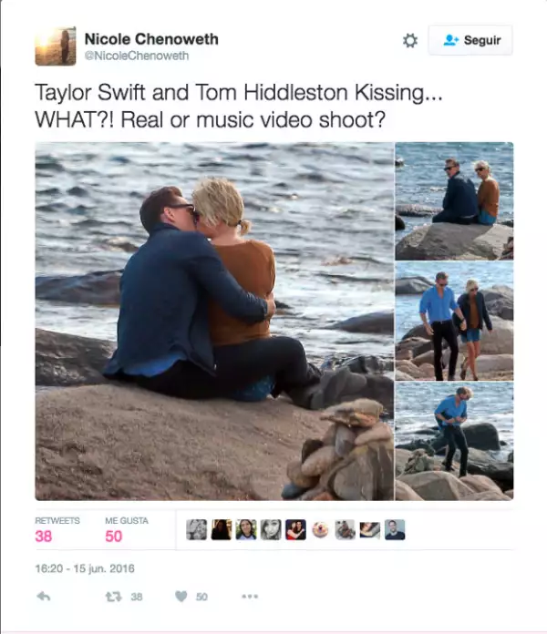 Taylor fue captada por primera vez con Tom Hiddleston la semana pasda.