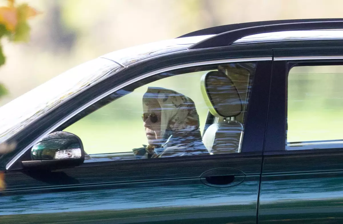 Queen Elizabeth II driving at Windsor Castle, UK - 01 Nov 2021
