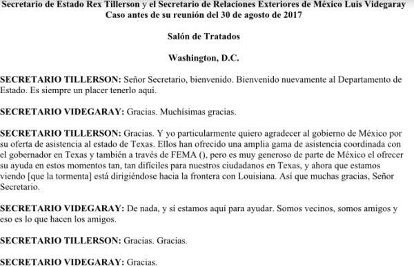 Mensaje a medios