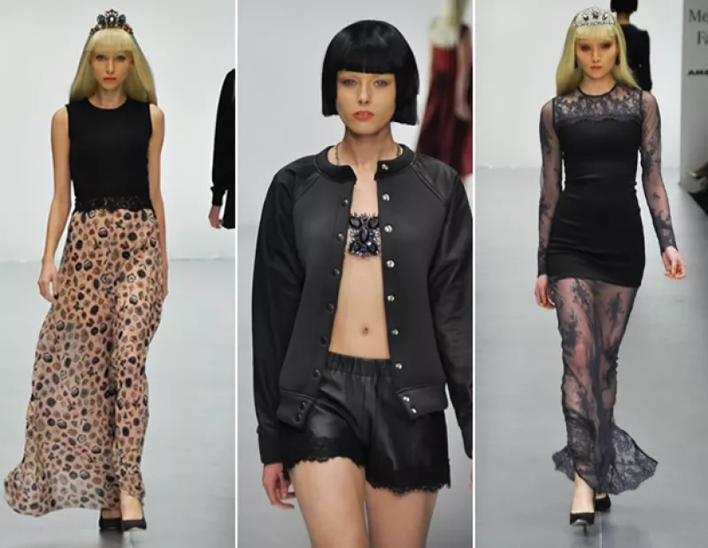 El segundo día de la semana de la moda mexicana estuvo cargado de pieles, lanas, satinados etéreos, mucho negro y destellos de color burgundy.