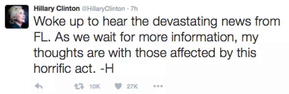 Hillary Clinton se mostró preocupada por lo ocurrido.