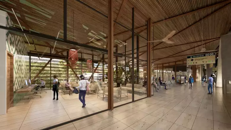 Así será la estación del Tren Maya en Palenque