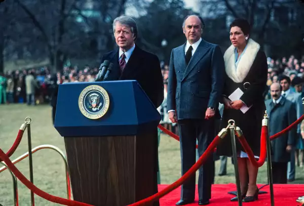 President Carter With Visiting Mexican President Portillo