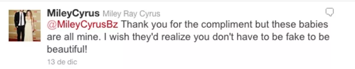 Este fue el mensaje que publicó Cyrus en su Twitter.