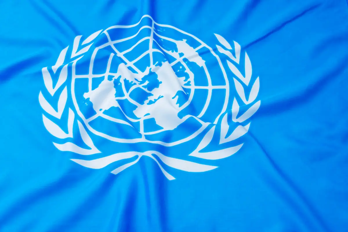 Close up of United flags