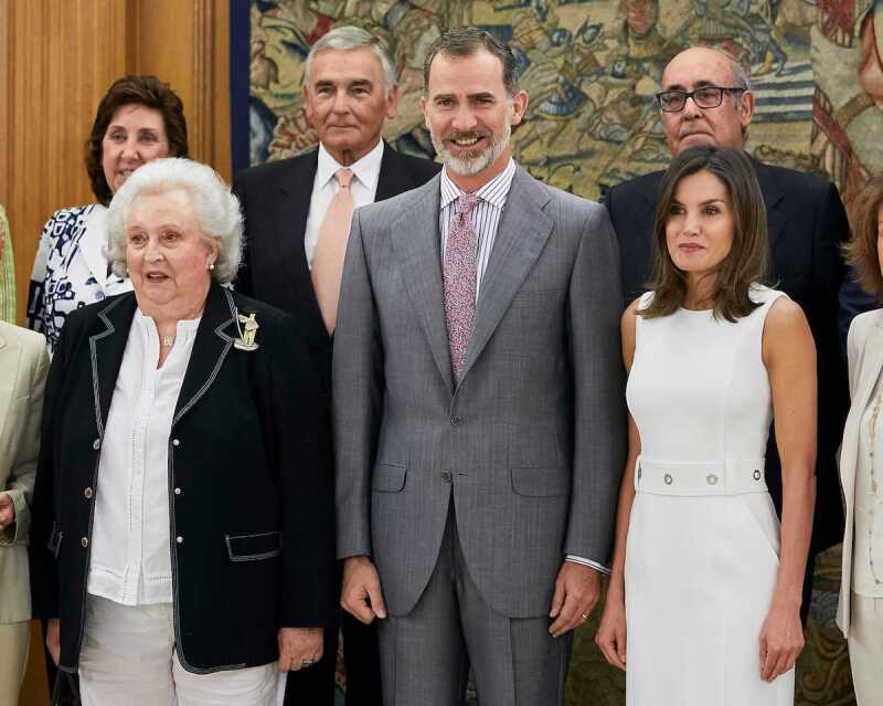 La infanta Pilar y los reyes Felipe VI y Letizia