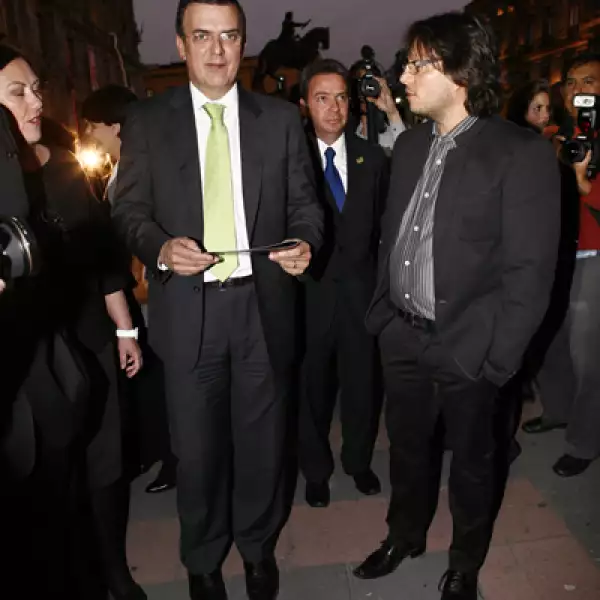 Marcelo Ebrard y Rivelino