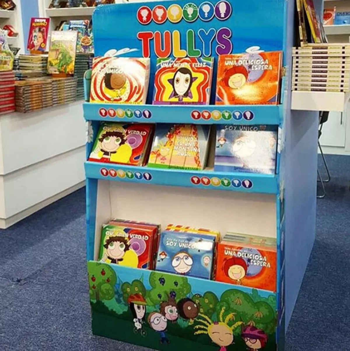 Los libros de Tullys TV tienen como protagonistas a seis divertidos personajes que enseñan valores a los niños.