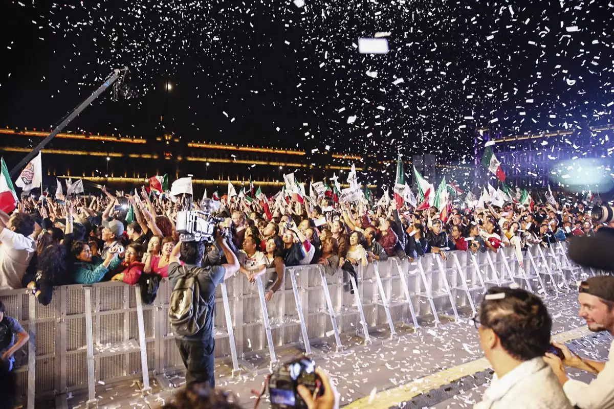 El festejo en el Zócalo