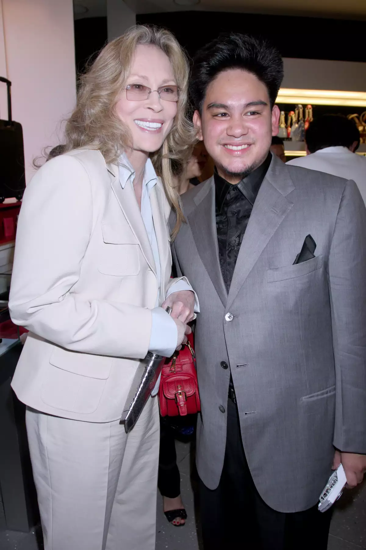 Faye Dunaway y el príncipe Azim