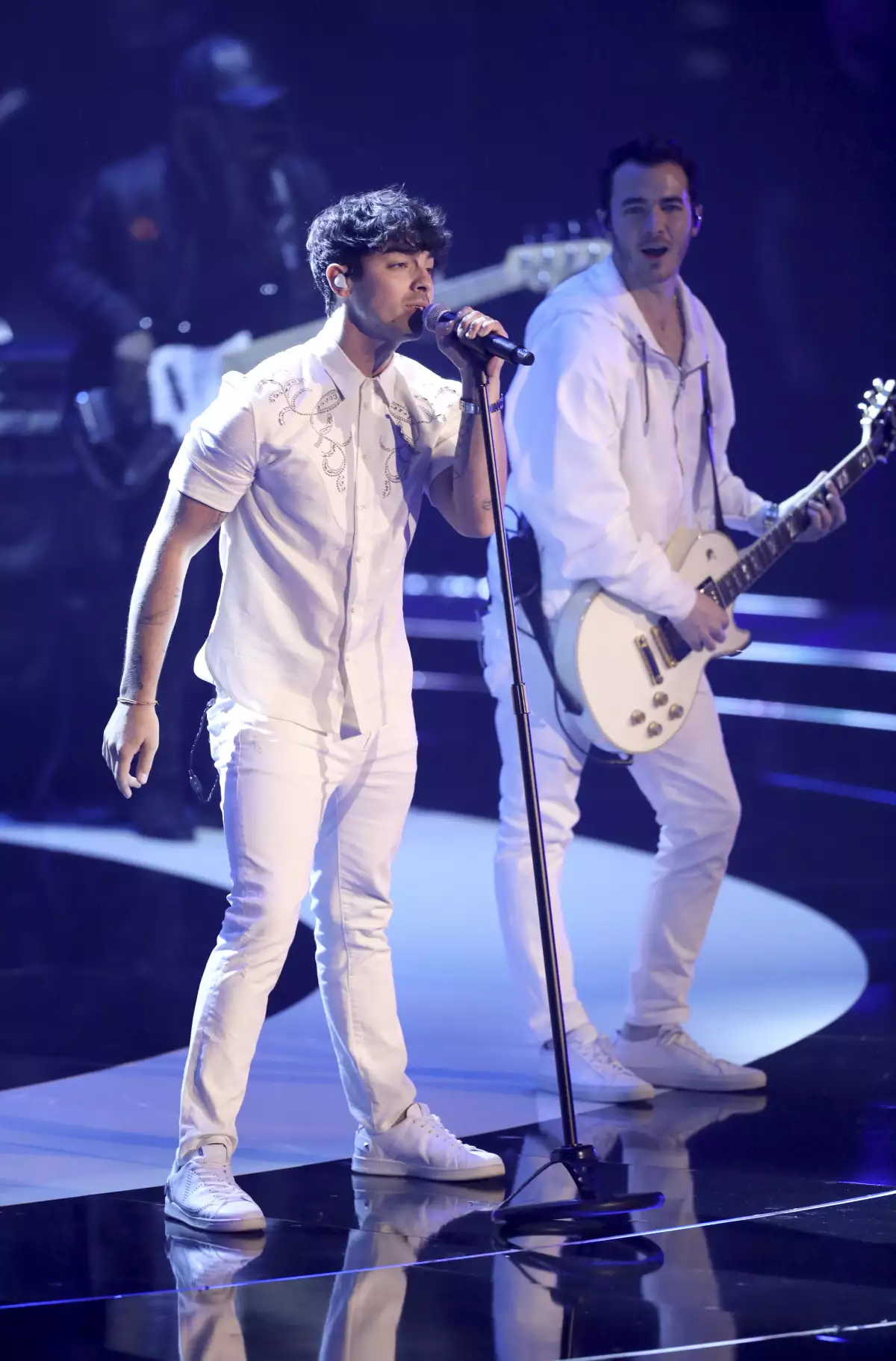 Joe Jonas en un concierto de los Jonas Brothers en 2019 en Alemania.