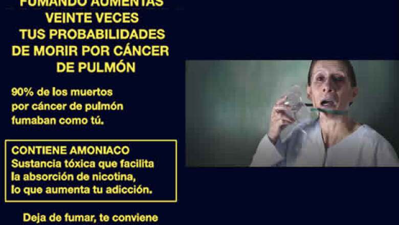 Se presentarán imágenes haciendo alusión a distintos problemas que puede causar el fumar.