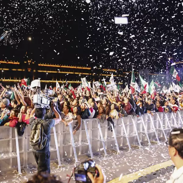El festejo en el Zócalo