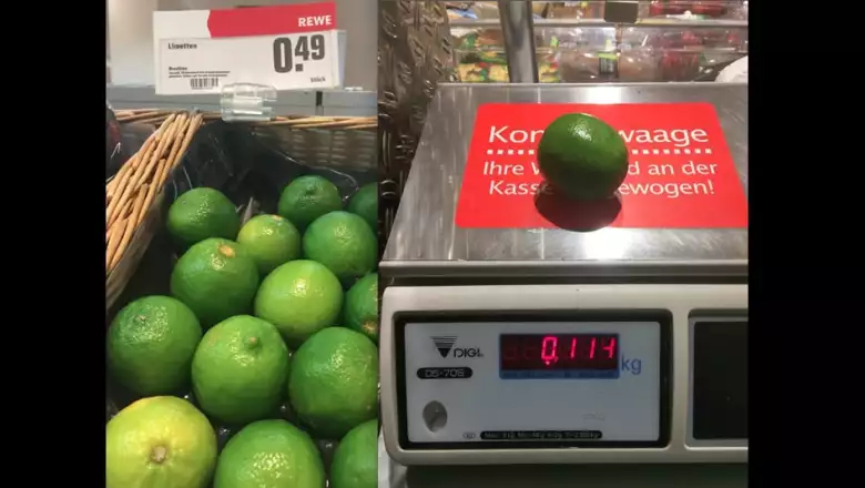 En Stuttgart, los supermercados alemanes venden el kilo de limones verdes en alrededor de 4.30 euros, unos 79 pesos mexicanos