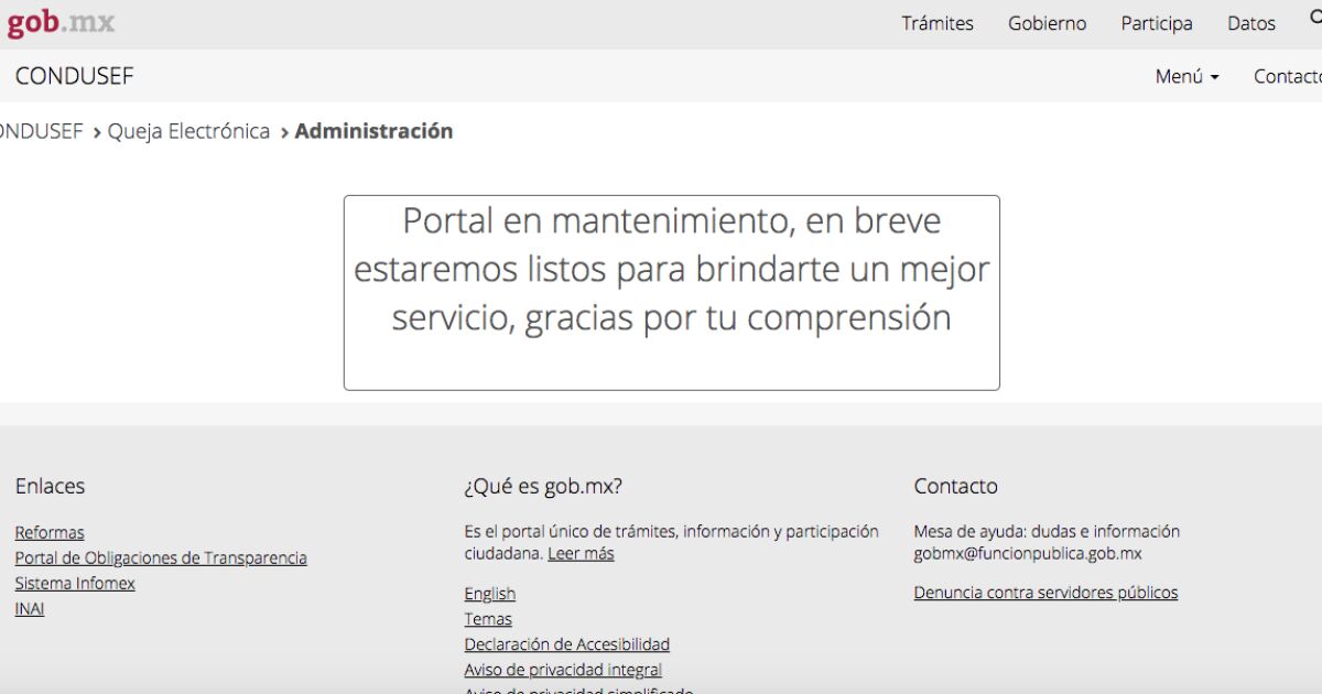 Dos meses después de su lanzamiento, el portal de quejas de Condusef no ...