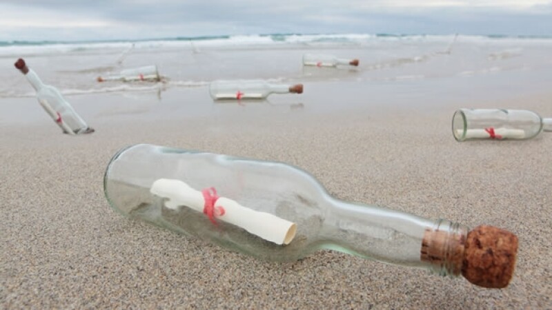 botella con mensaje