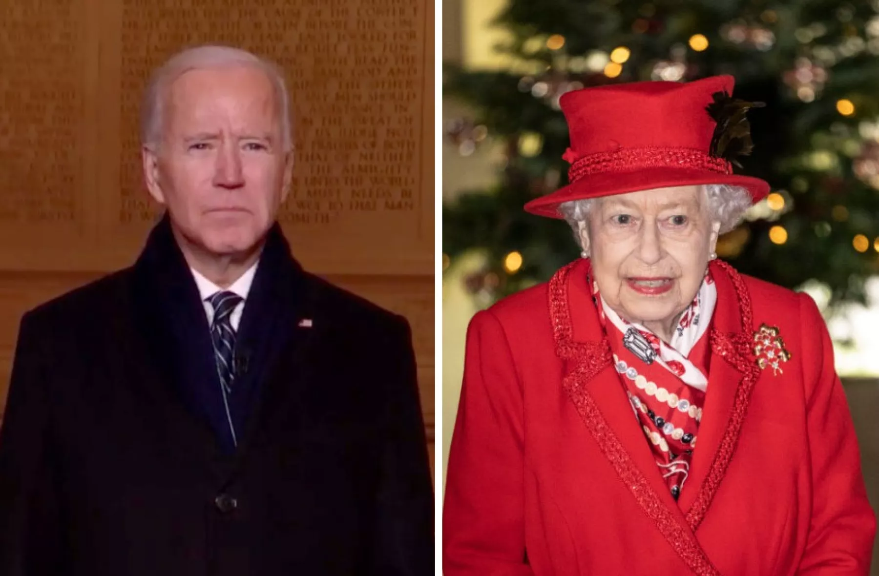 Joe Biden y la reina Isabel II