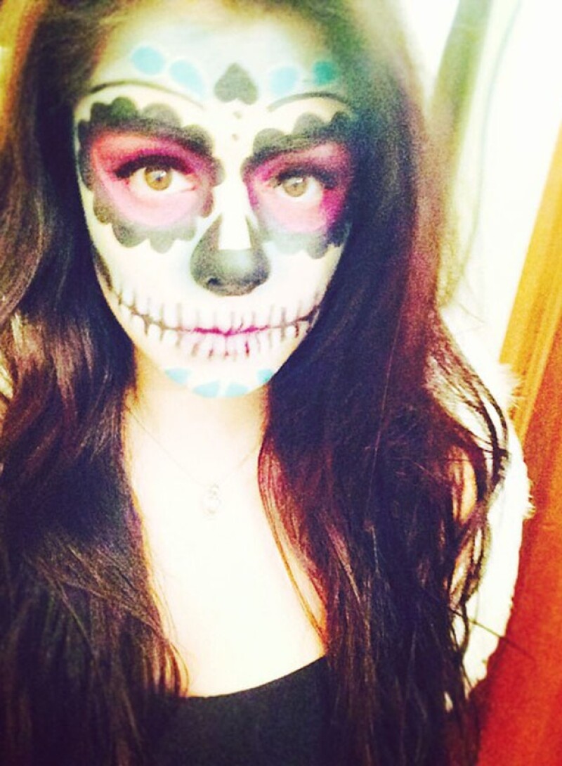 Paulina Peña presumió su perfecta caracterización de calaverita mexicana, muy al estilo Catrina.