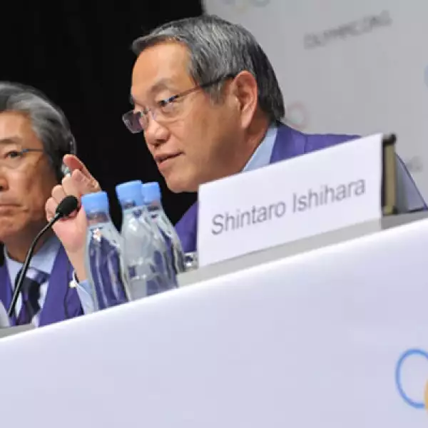 Tokio fue la primera eliminada de la selección de sede olímpica. Aquí, el presidente de la propuesta Ichiro Kono, y Shintaro Ishihara, Gobernador de Tokio.