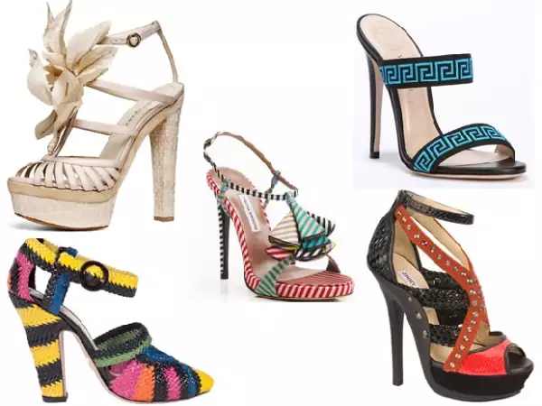 Jimmy Choo, Donna Karan, Prada, Vesace, Tabitaha Simmons.