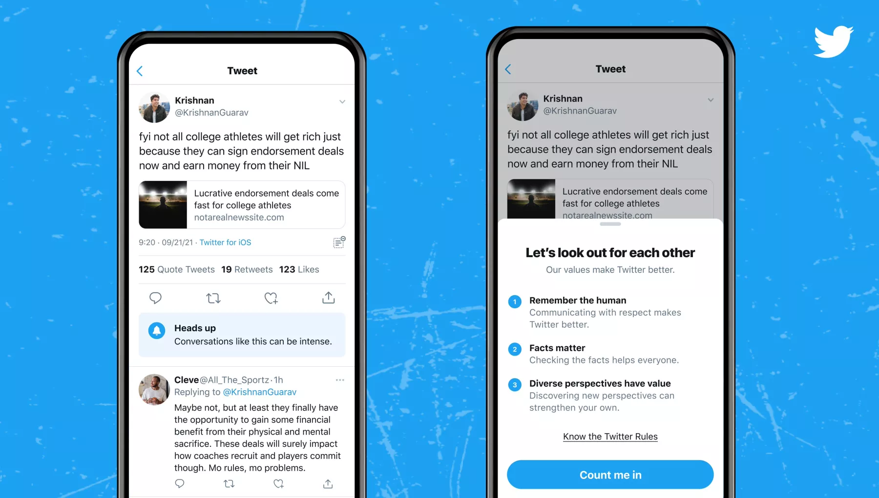 Twitter quiere menos 'hate', advertirá sobre hilos potencialmente hostiles, con la función Heads Up